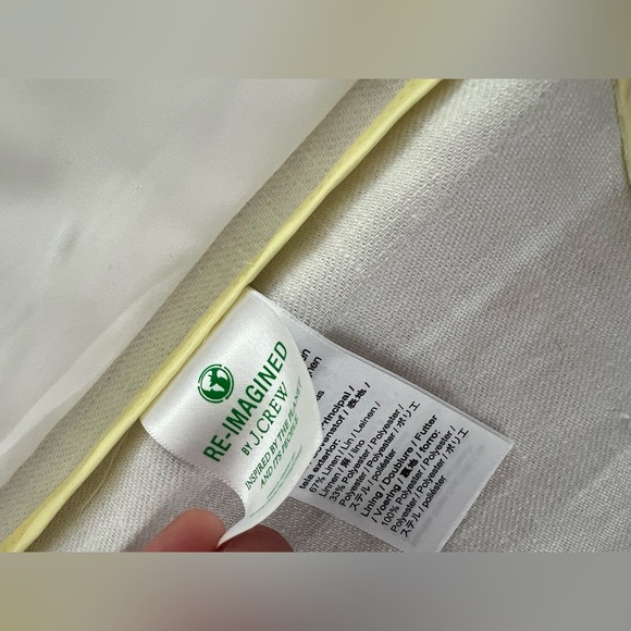 Jcrew Bristol Blazer In Stretch Linen Blend Double Breasted White Sz 20 NWT - Picture 7 of 8